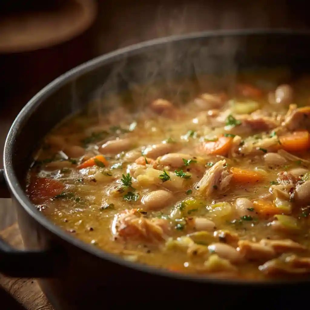 White Bean Soup with Smoked turkey