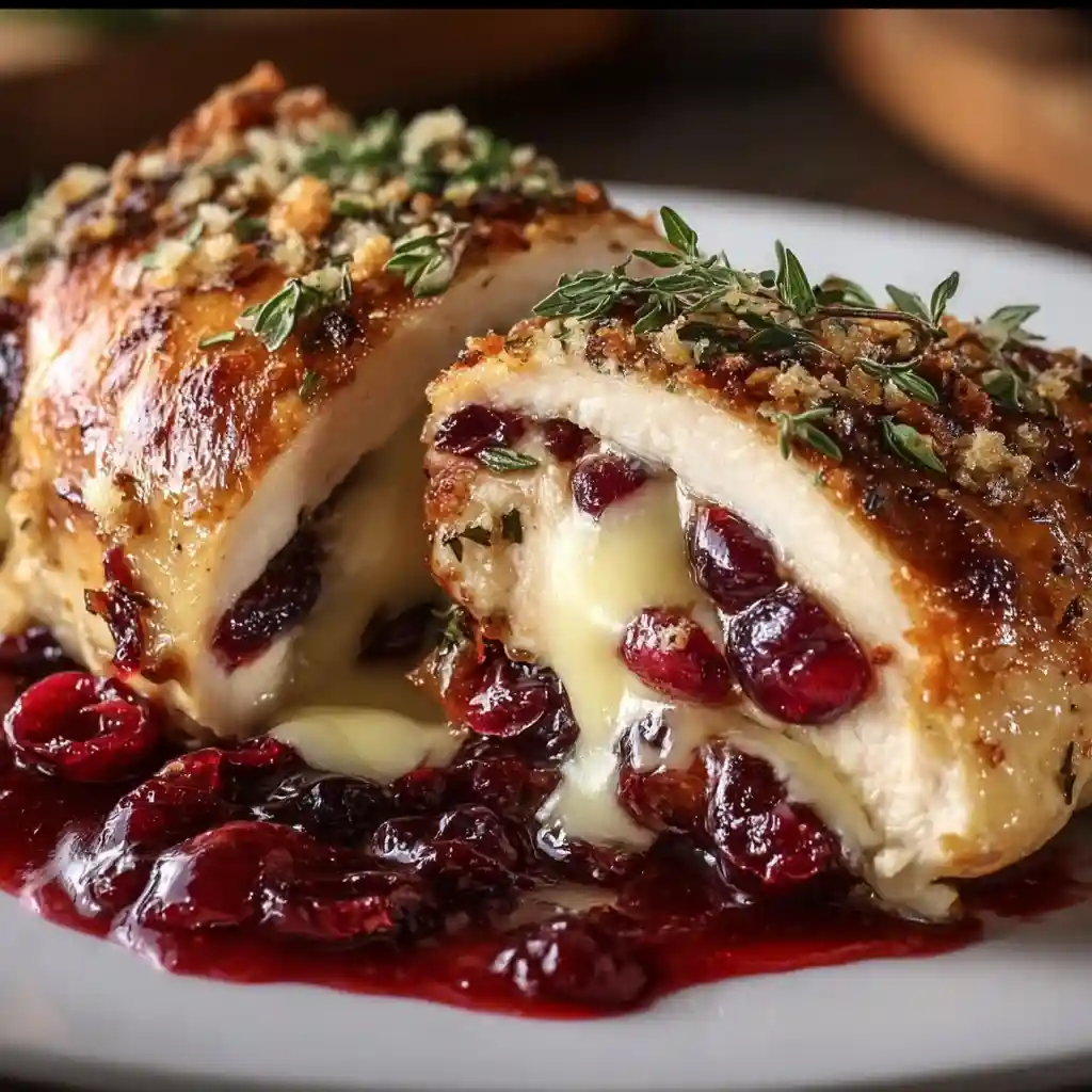 Cranberry Brie Stuffed Chicken