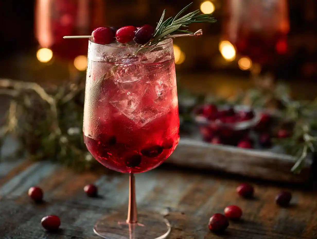 Cranberry Gin Spritz Mocktail
