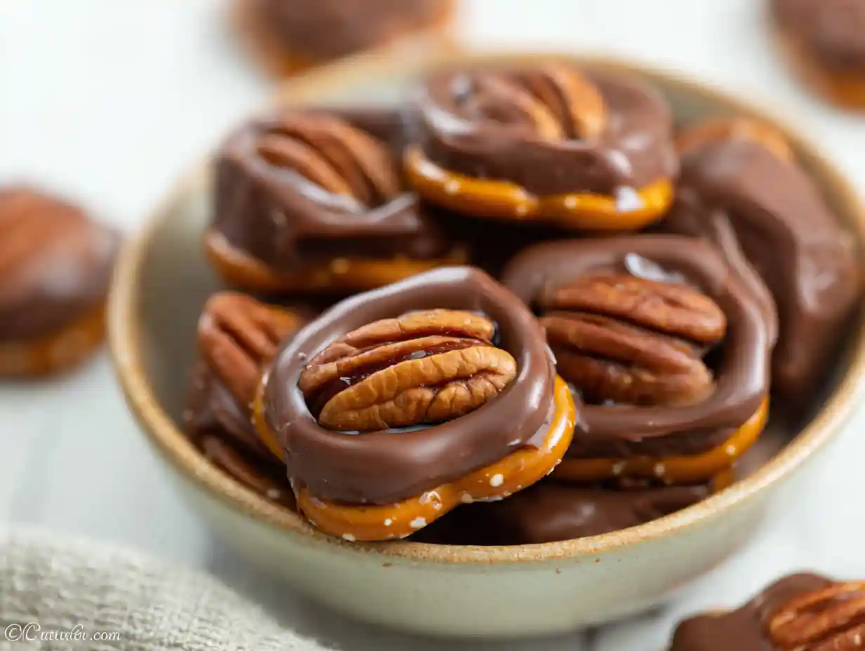 Easy & Irresistibly Delicious Pecan Rolo Pretzels