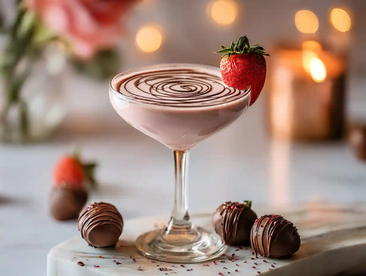 Amazing Chocolate Covered Strawberry Martini Recipe