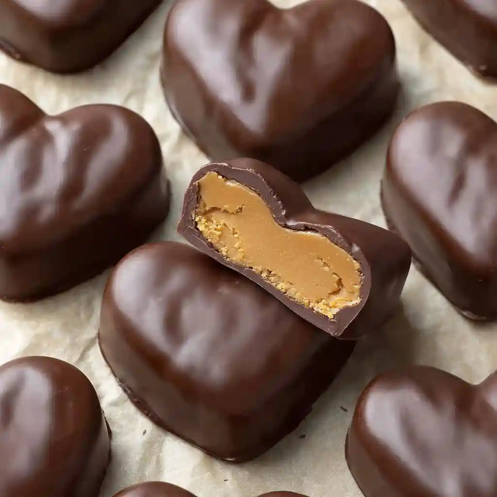 Chocolate Peanut Butter Hearts