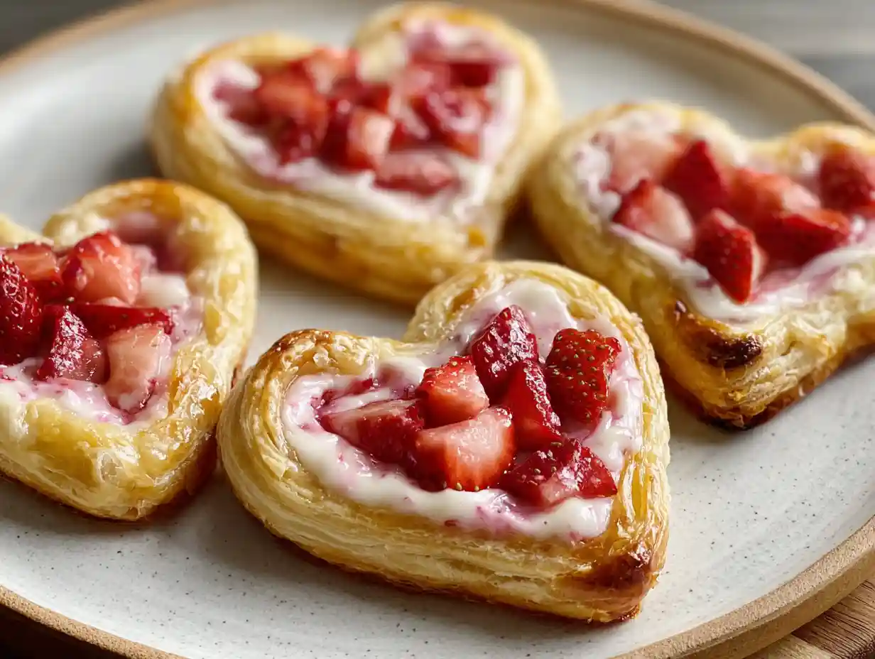Home 2 Irresistibly Delicious Strawberry Cream Cheese Heart Danishes