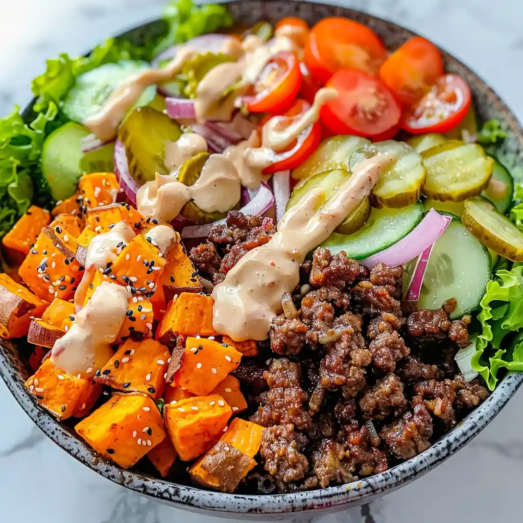 Sweet Potato Burger Bowl