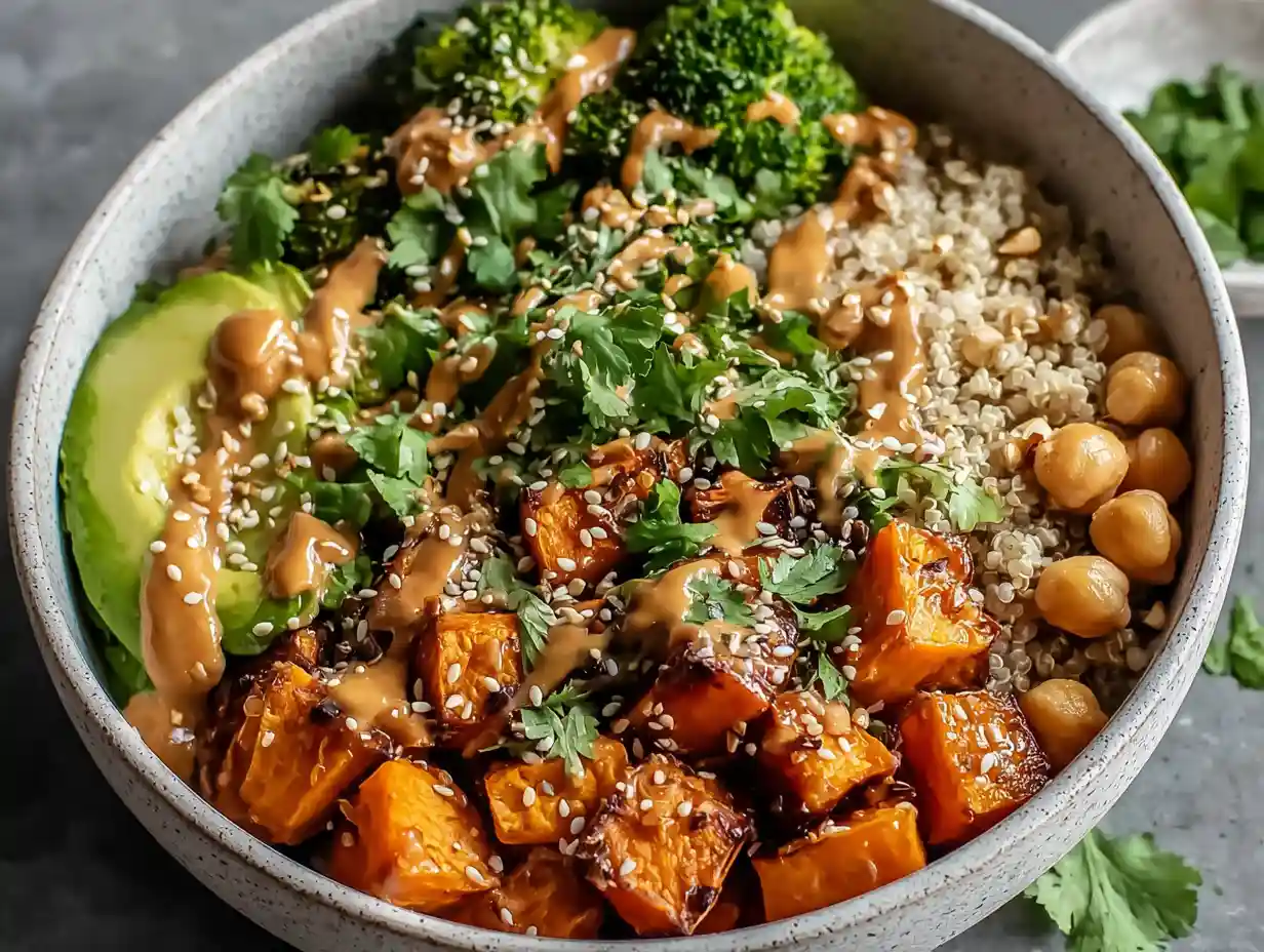 The Ultimate Thai Peanut Sweet Potato Buddha Bowl