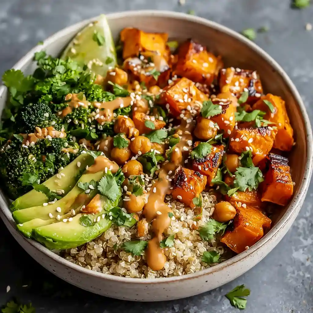 Thai Peanut Sweet Potato Buddha Bowl