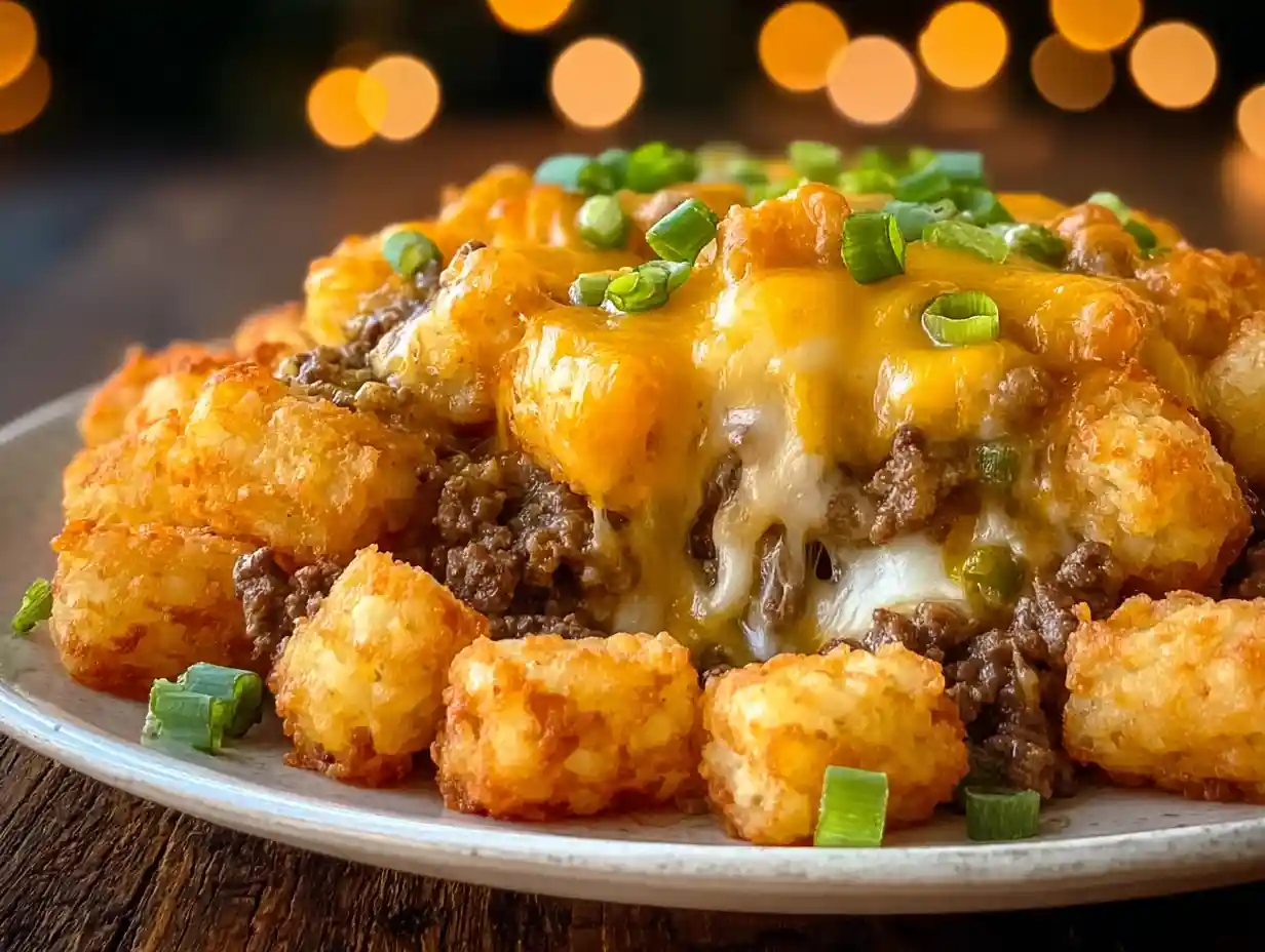 Ultimate Cheesy Ground Beef and Tater Tot Casserole