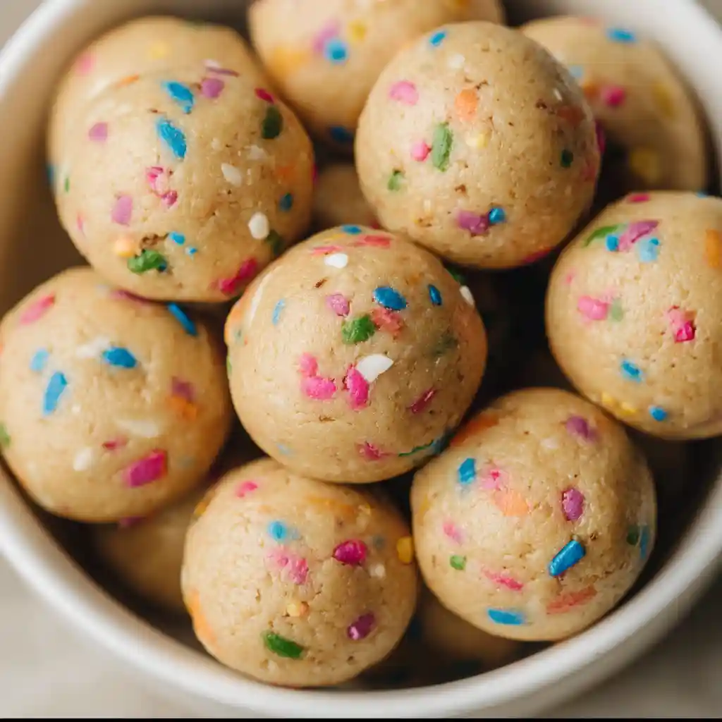 Amazing No-Bake Cake Batter Protein Bites 1 No-Bake Cake Batter Protein Bites