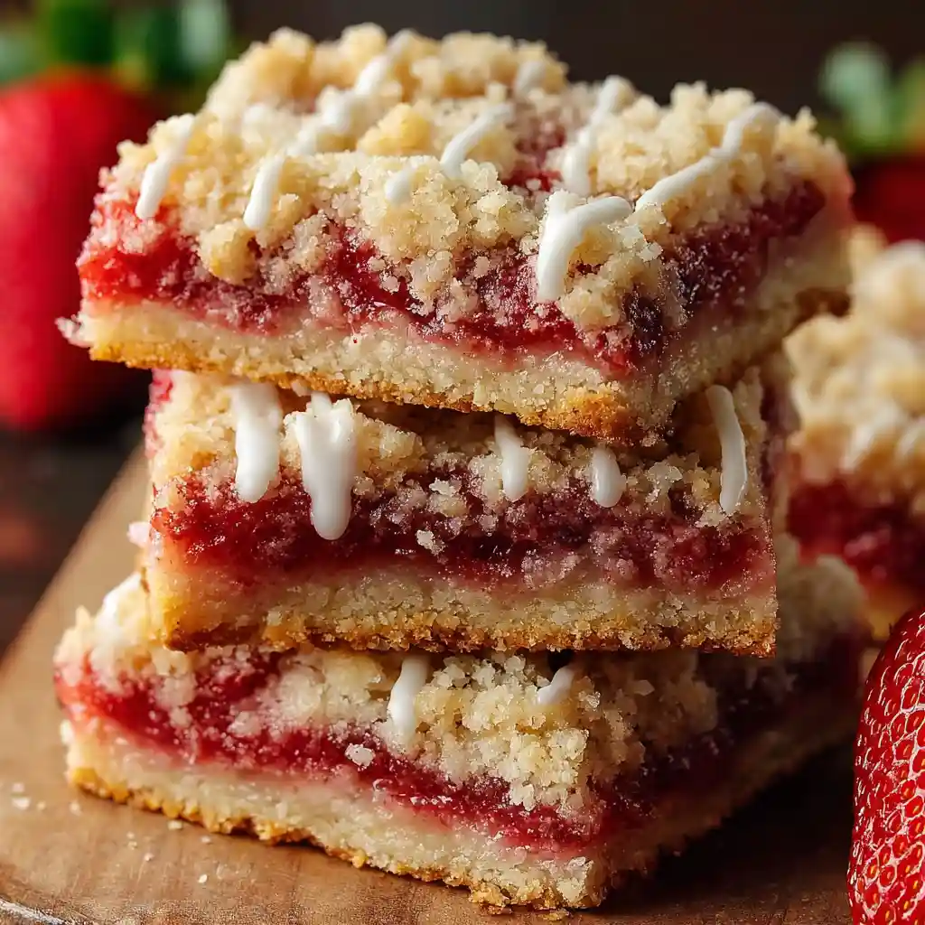 Strawberry Shortcake Bars with Buttery Crust