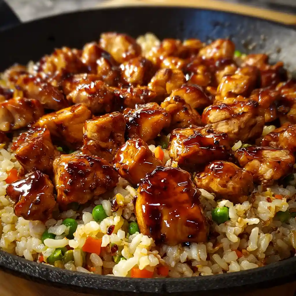 Amazing One-Pan Honey BBQ Chicken Rice 3 Honey BBQ Chicken Rice
