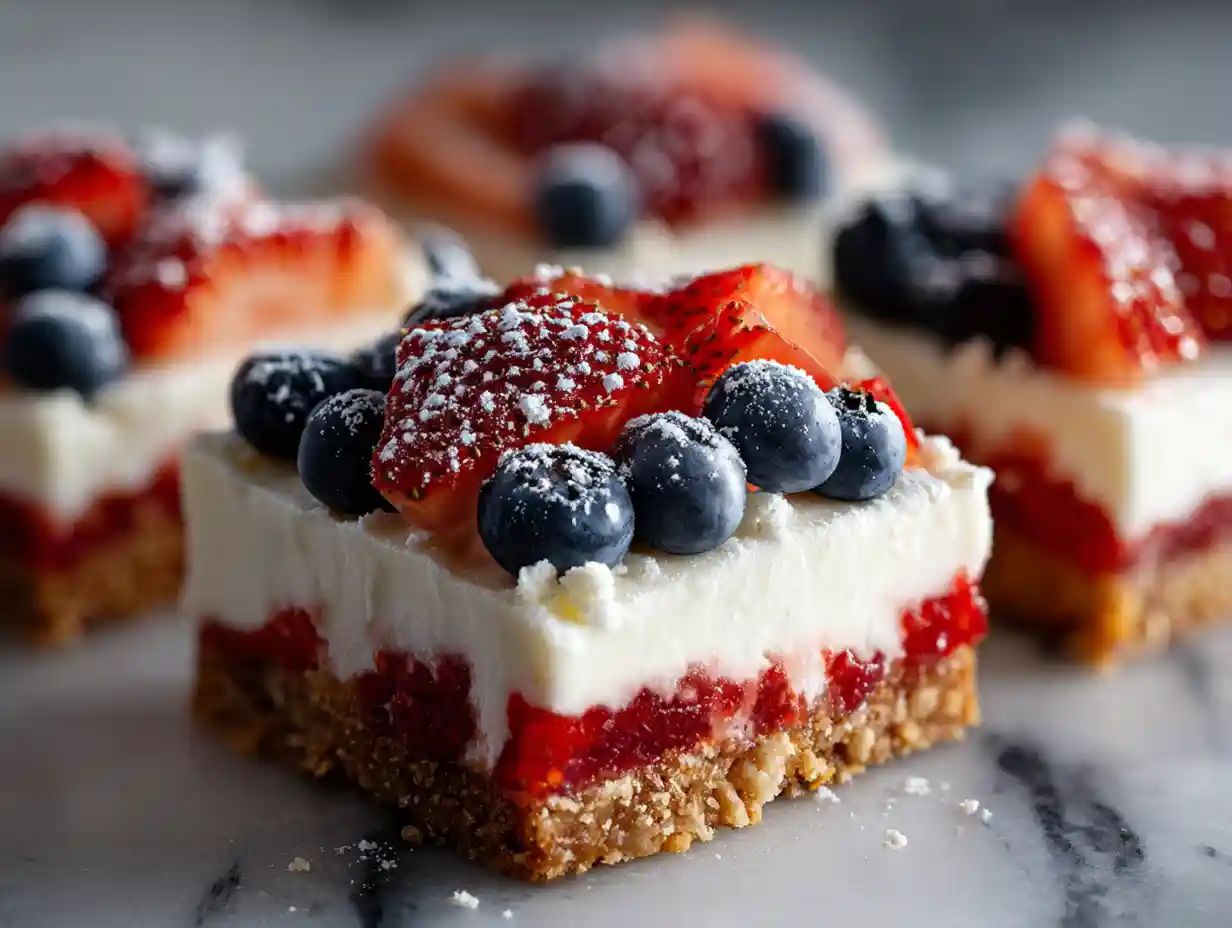 Home 17 Stunning No-Bake Flag Cheesecake Bars