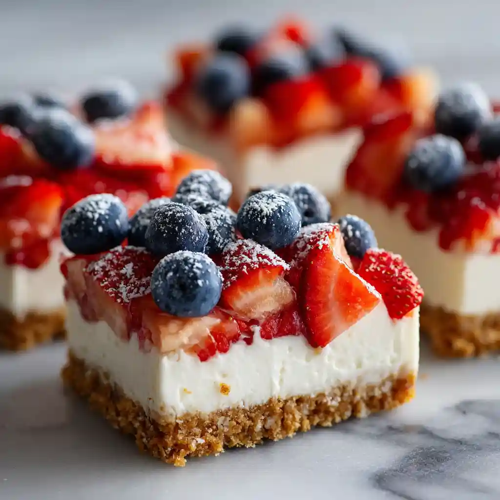 Stunning No-Bake Flag Cheesecake Bars 1 No-Bake Flag Cheesecake Bars