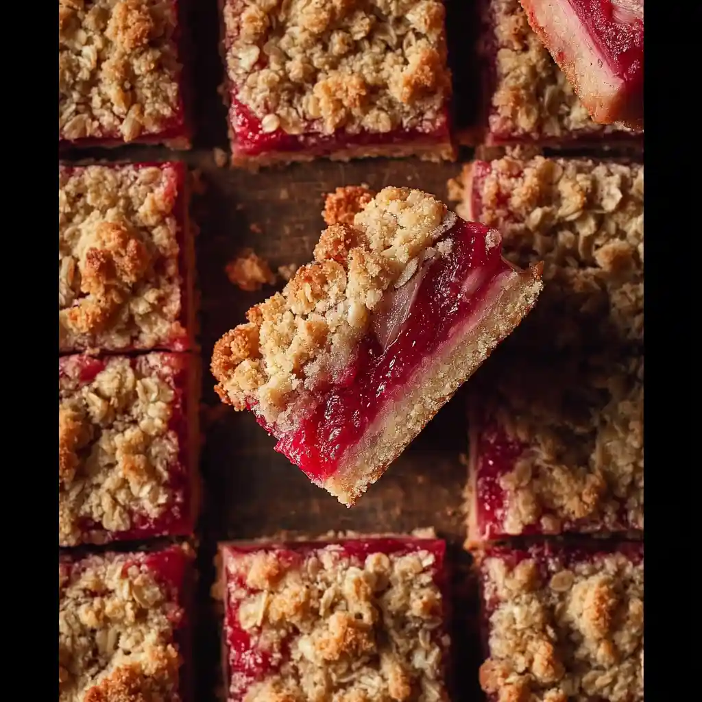 Rhubarb Crumble Bars