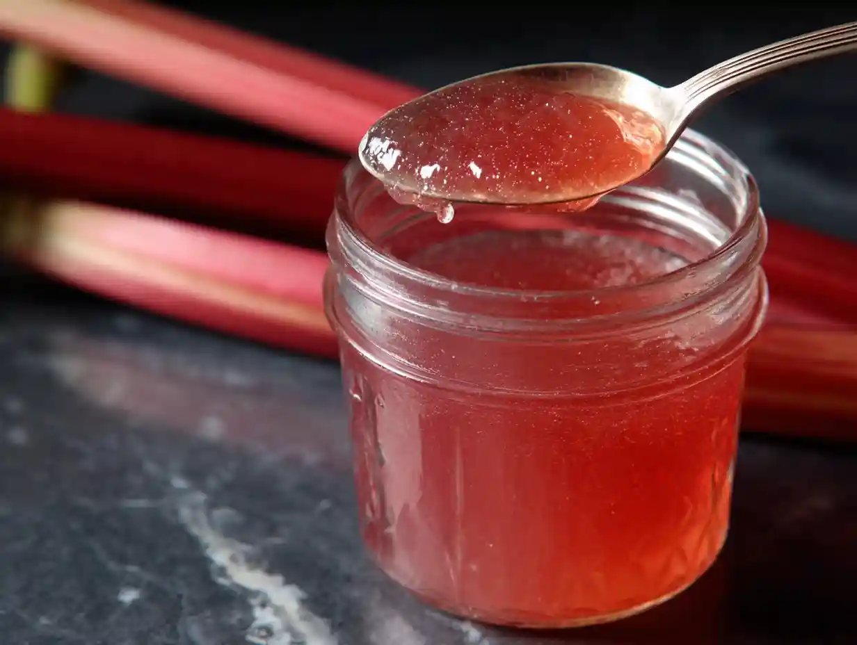 Simple Rhubarb Jelly with Natural Pectin