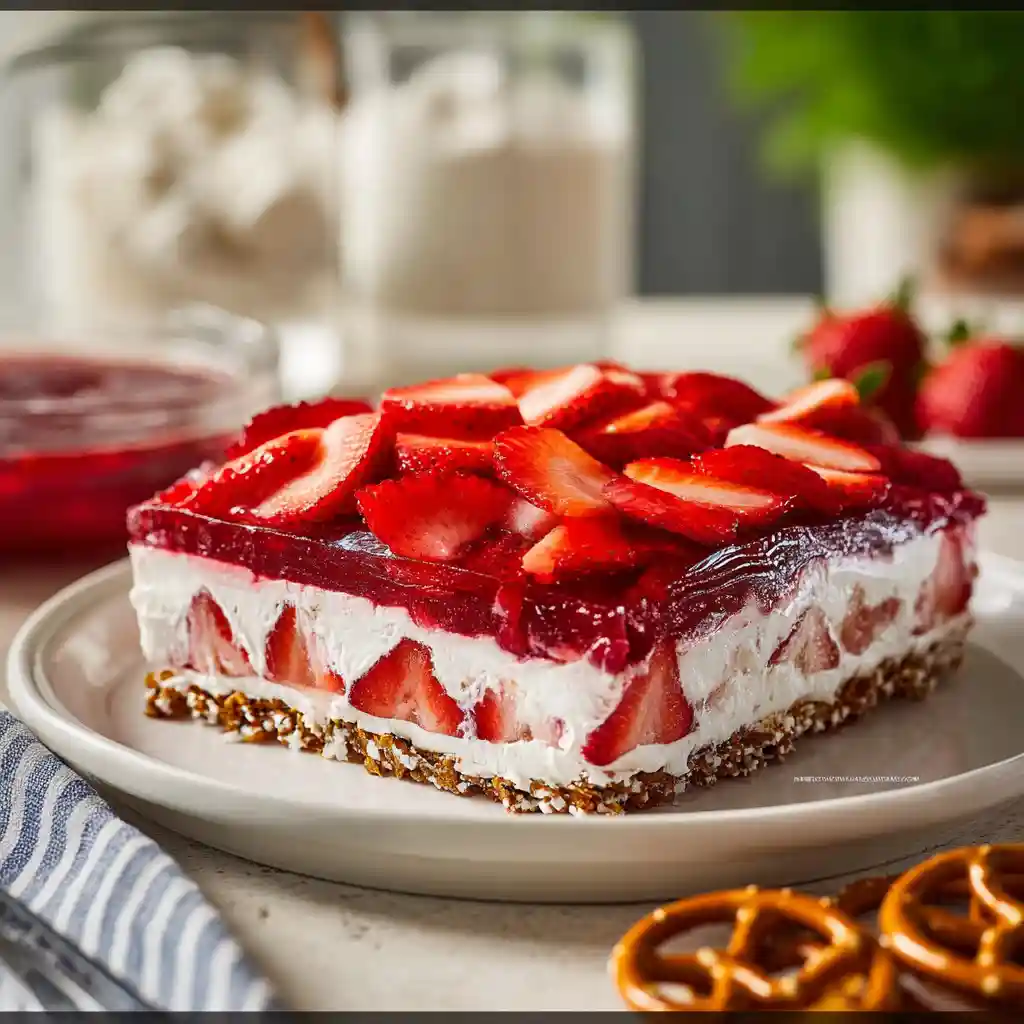 Strawberry Pretzel Jello Salad Recipe