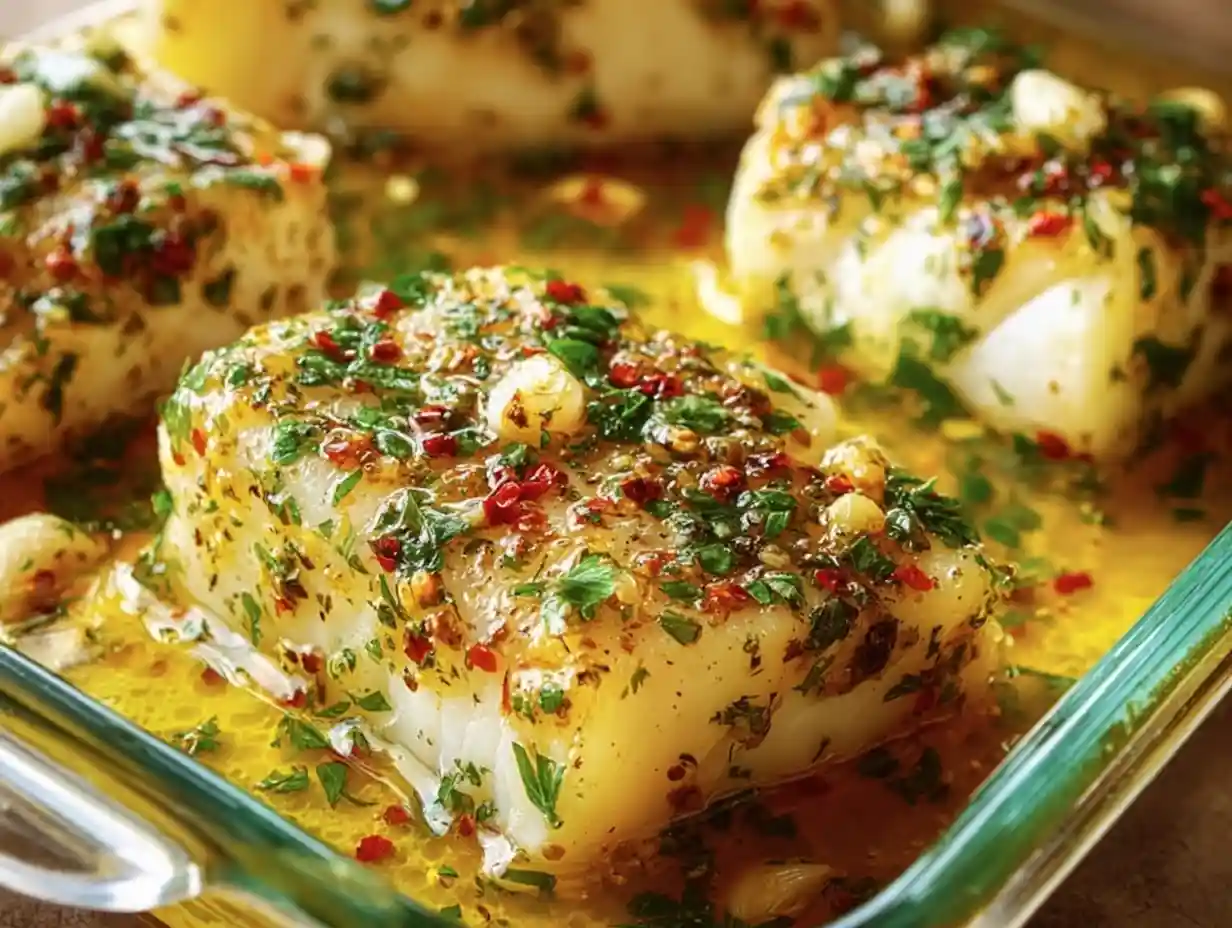 Simple Gluten-Free Mediterranean Baked Cod With Lemon And Garlic