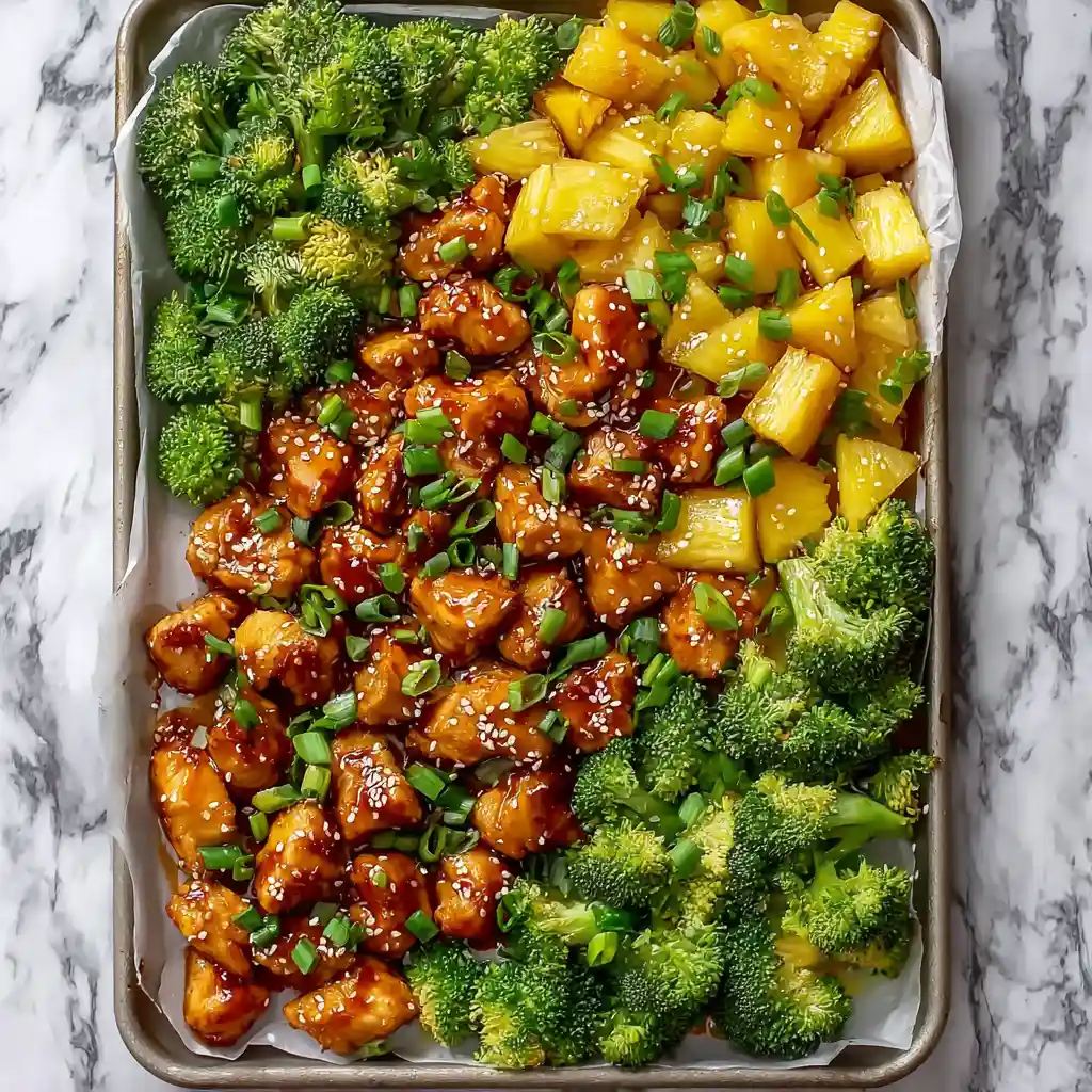Simple Teriyaki Sheet Pan Pineapple Chicken And Broccoli 3 Teriyaki Sheet Pan Pineapple Chicken And Broccoli
